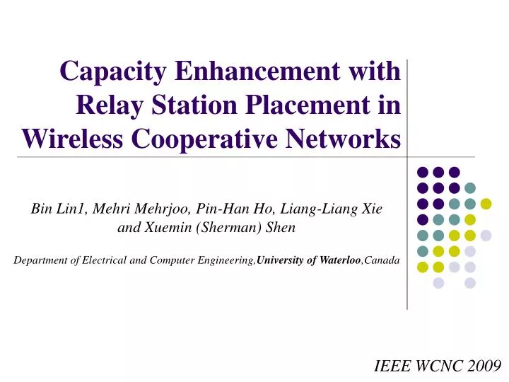 capacity enhancement with relay station placement in wireless cooperative networks