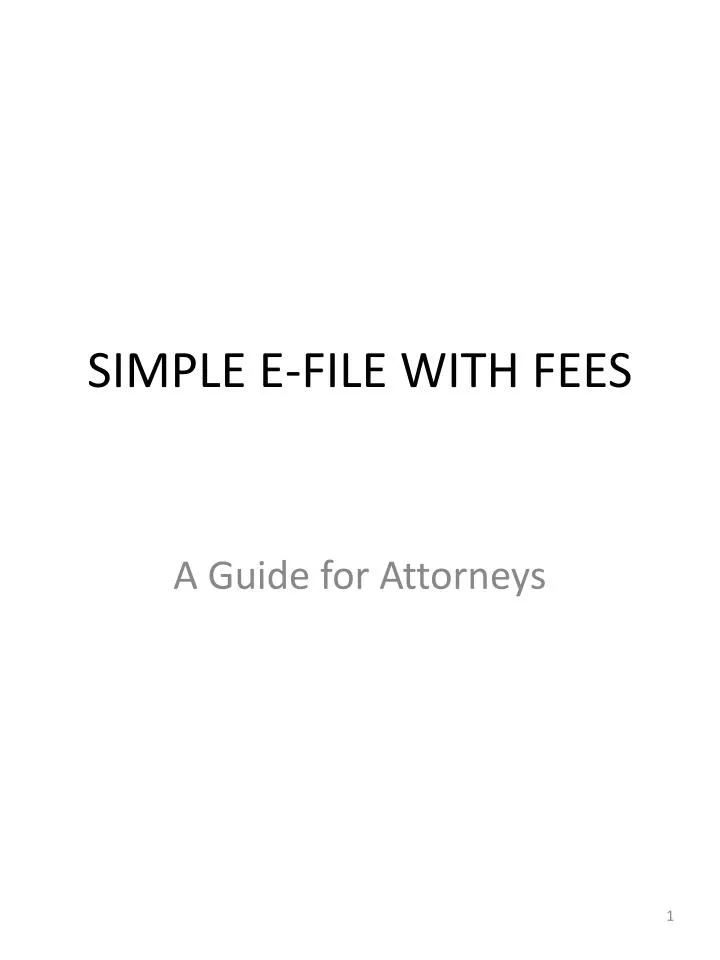 simple e file with fees