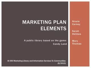 Marketing Plan Elements