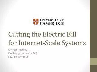 Cutting the Electric Bill for Internet-Scale Systems