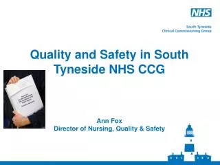 Quality and Safety in South Tyneside NHS CCG