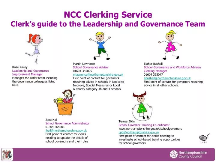 ncc clerking service clerk s guide to the leadership and governance team