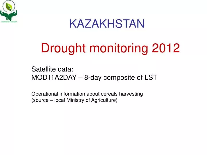 drought monitoring 2012
