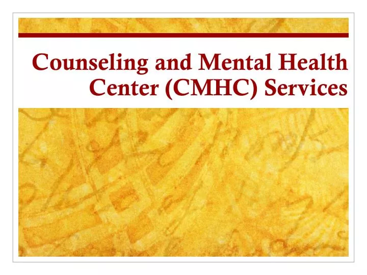counseling and mental health center cmhc services