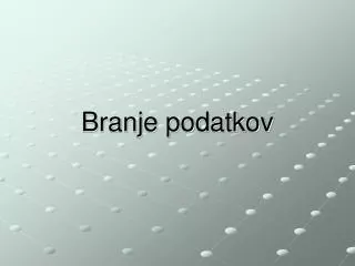 branje podatkov
