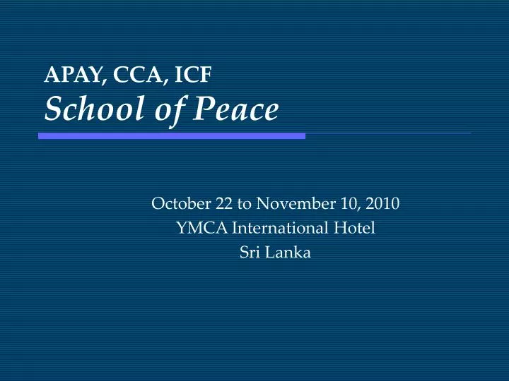 apay cca icf school of peace