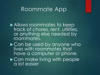 Roommate App