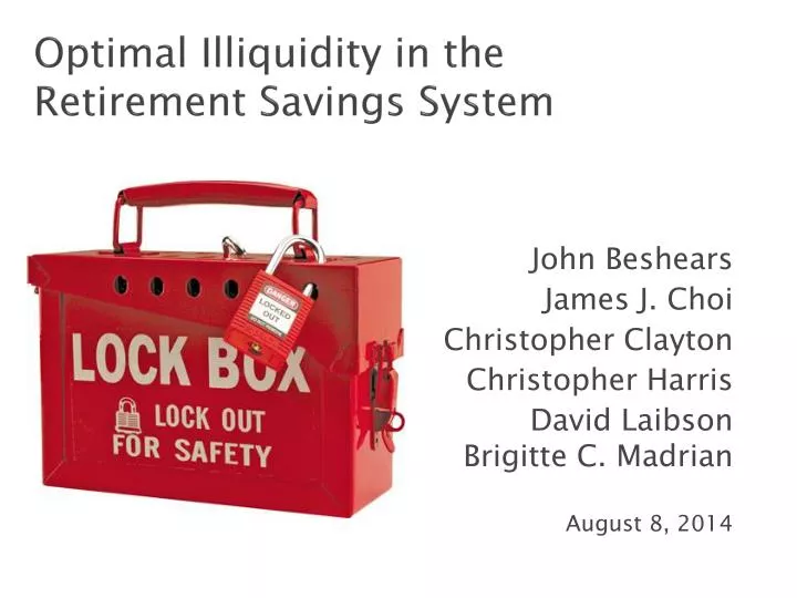 optimal illiquidity in the retirement savings system