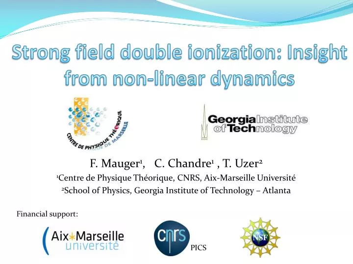 strong field double ionization insight from non linear dynamics
