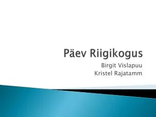 p ev riigikogus