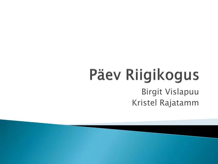 p ev riigikogus