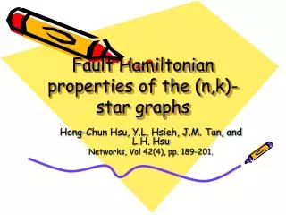 Fault Hamiltonian properties of the (n,k)-star graphs