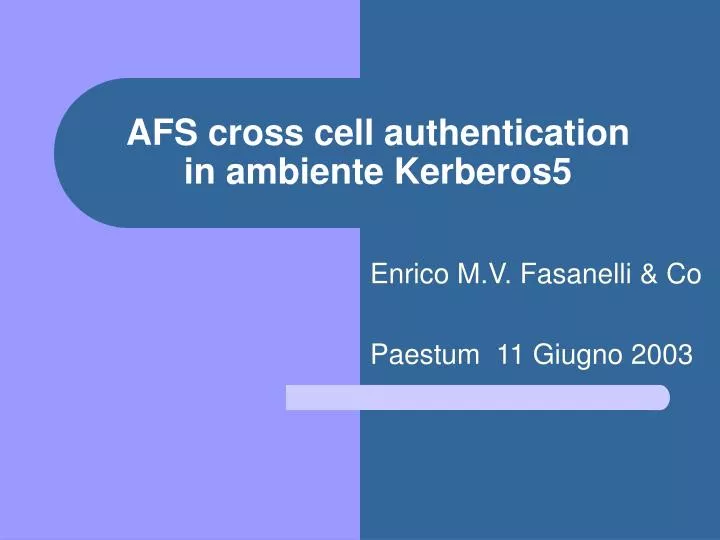 afs cross cell authentication in ambiente kerberos5