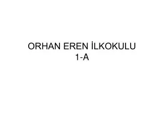 orhan eren lkokulu 1 a