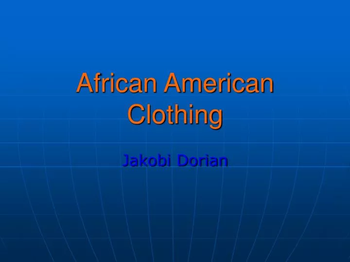 african american clothing