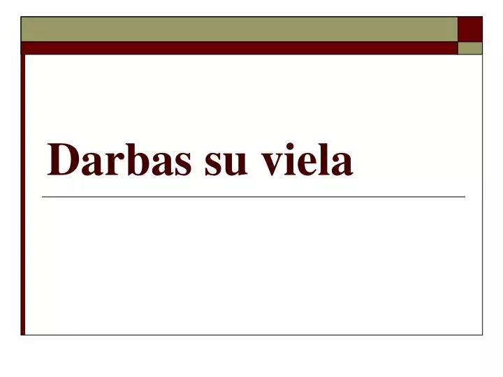 darbas su viela