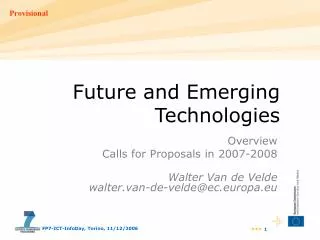 Future and Emerging Technologies