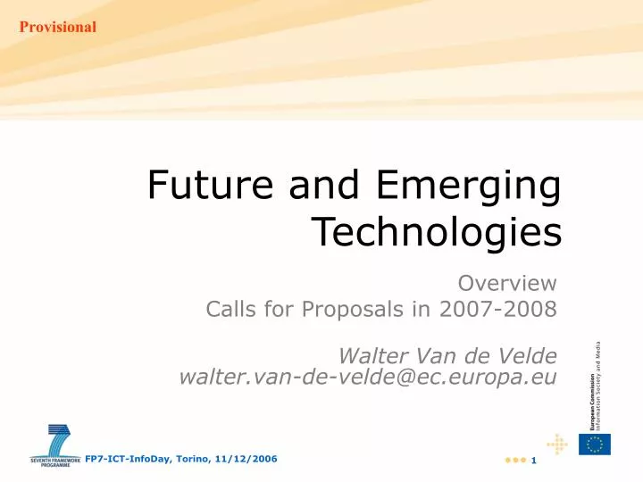 future and emerging technologies