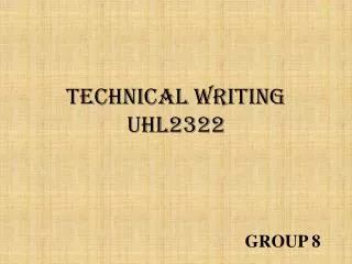 TECHNICAL WRITING UHL2322
