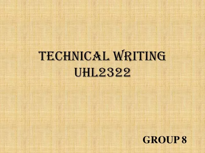 technical writing uhl2322