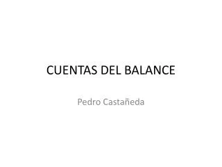 cuentas del balance