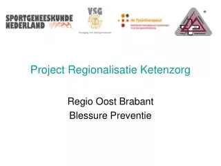 project regionalisatie ketenzorg