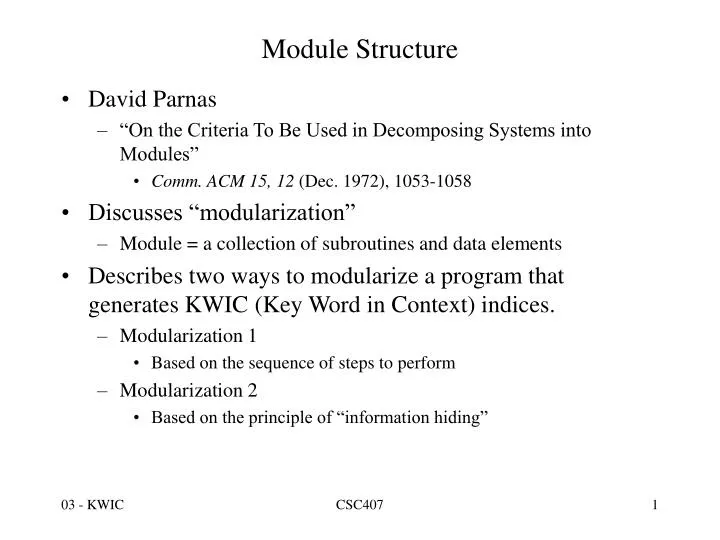 module structure