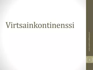 virtsainkontinenssi