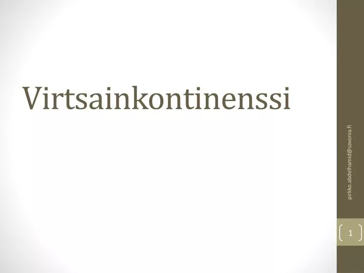 virtsainkontinenssi