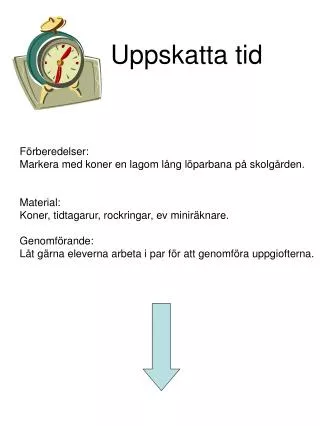 uppskatta tid