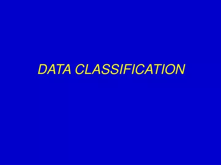 data classification
