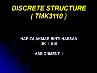 discrete structure tmk3110