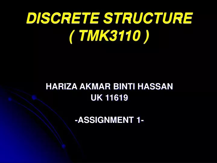 discrete structure tmk3110