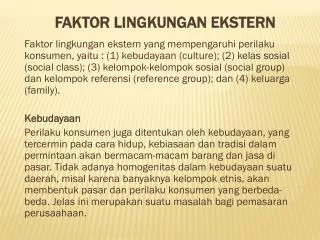 faktor lingkungan ekstern