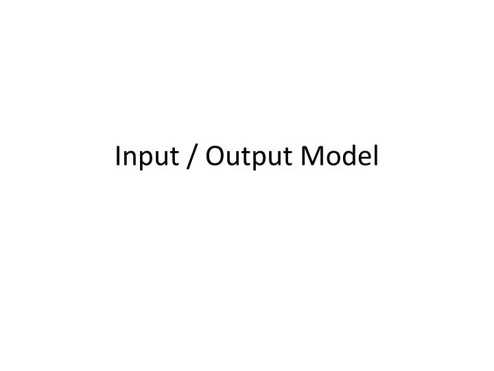 input output model