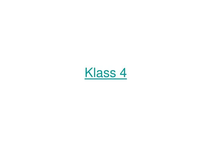 klass 4