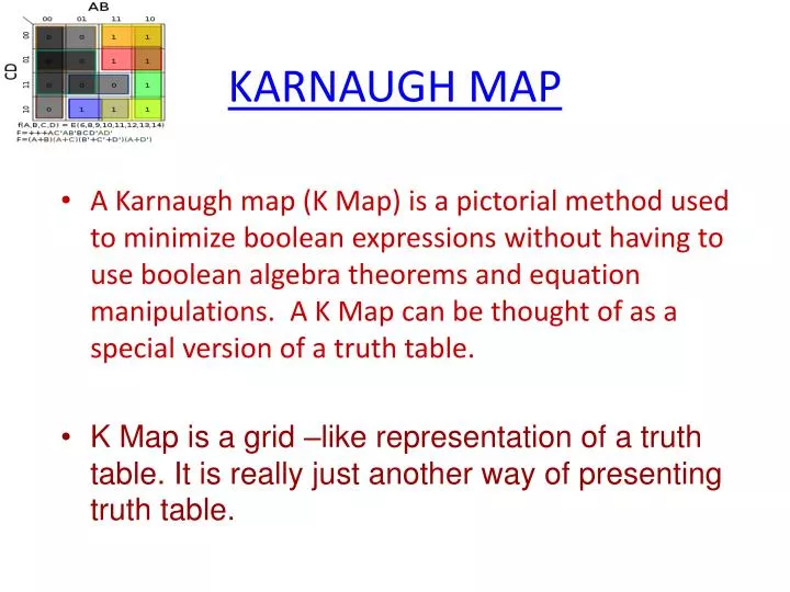 karnaugh map