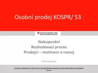 osobn prodej kospr s3
