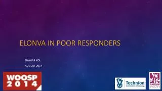 Elonva in poor responders