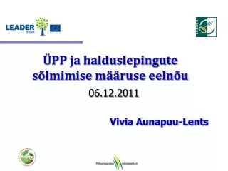 pp ja halduslepingute s lmimise m ruse eeln u