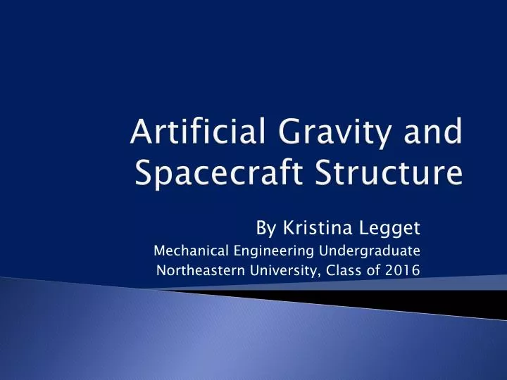 artificial gravity and spacecraft structure