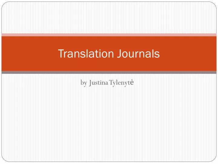 translation journals