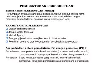 pembentukan persekutuan