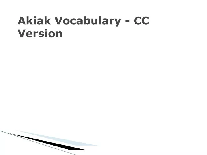 akiak vocabulary cc version