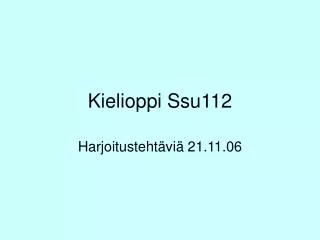 kielioppi ssu112