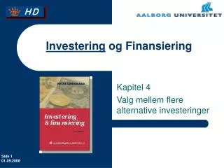 investering og finansiering