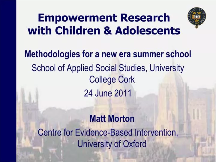 empowerment research with children adolescents