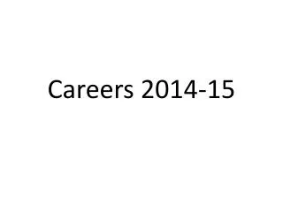 Careers 2014-15