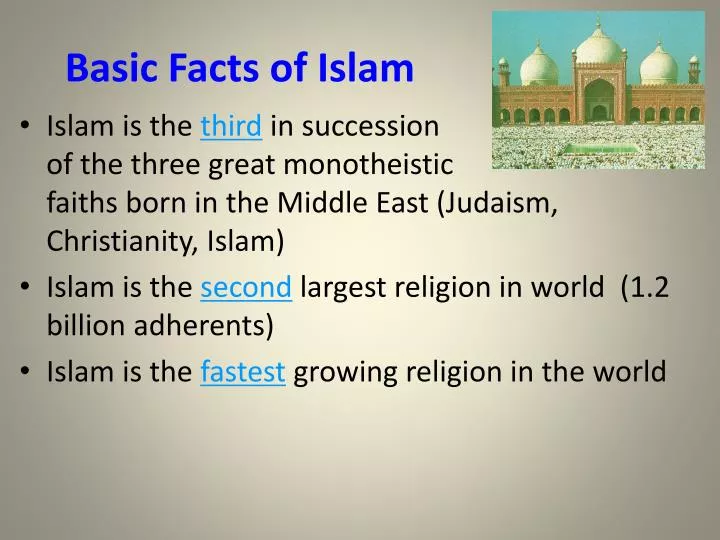 basic facts of islam