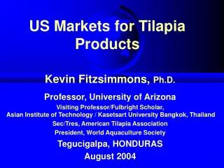 US Markets for Tilapia Products